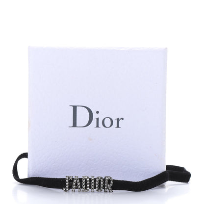 Christian Dior Velvet Crystal J’Adior Choker Necklace Black 5 of 5