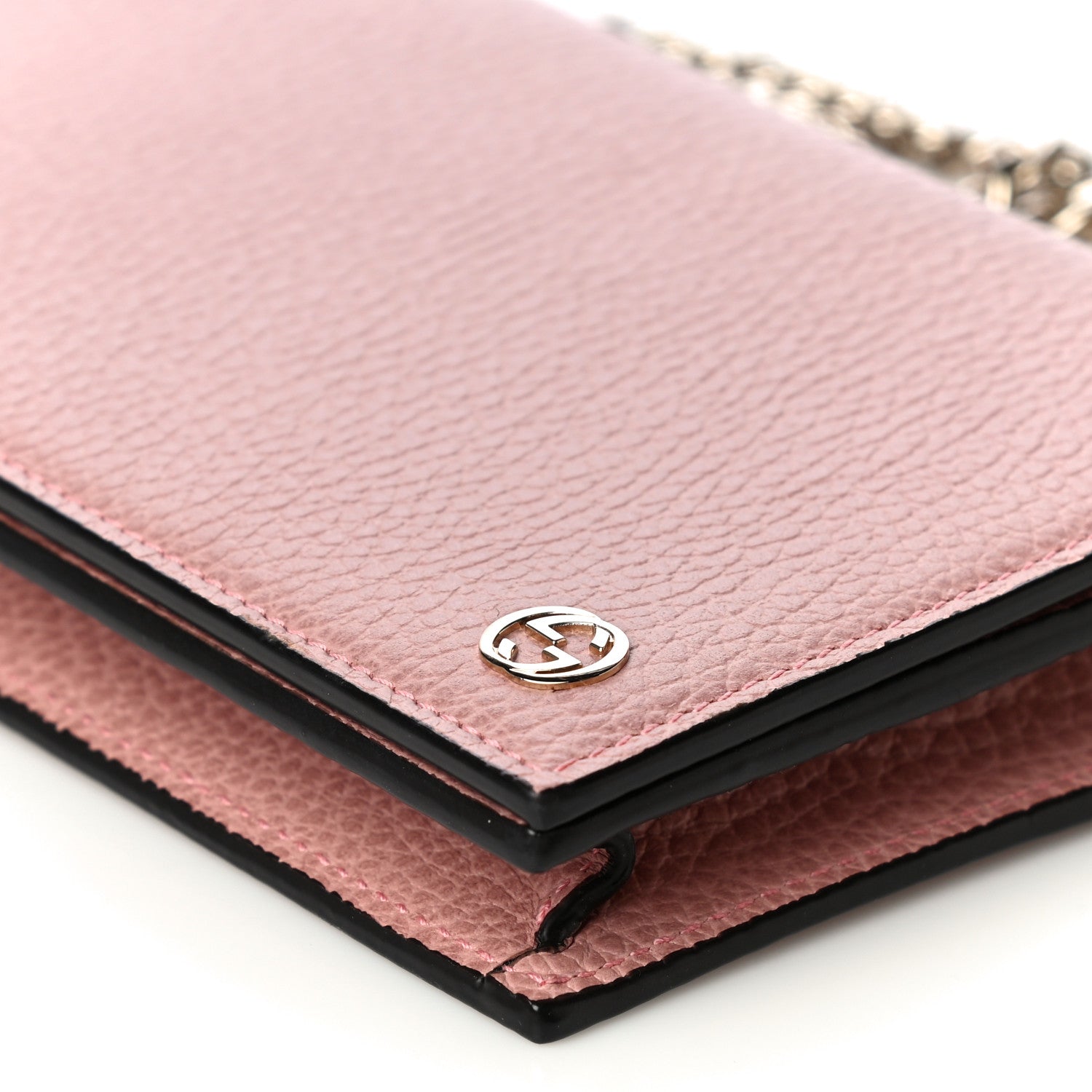 Gucci Dollar Calfskin Medium Betty Chain Wallet Soft Pink 8 of 9