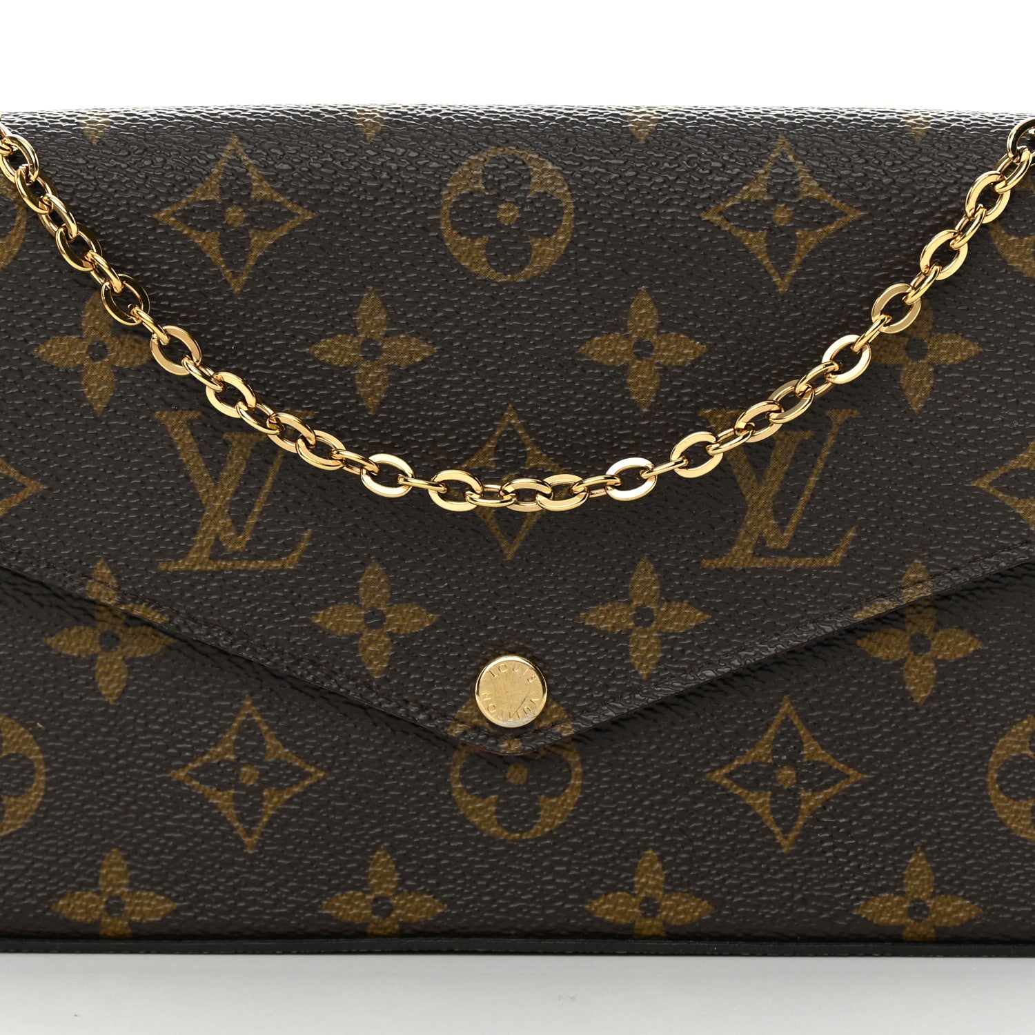 Louis Vuitton Monogram Pochette Felicie Chain Wallet Fuchsia 11 of 18