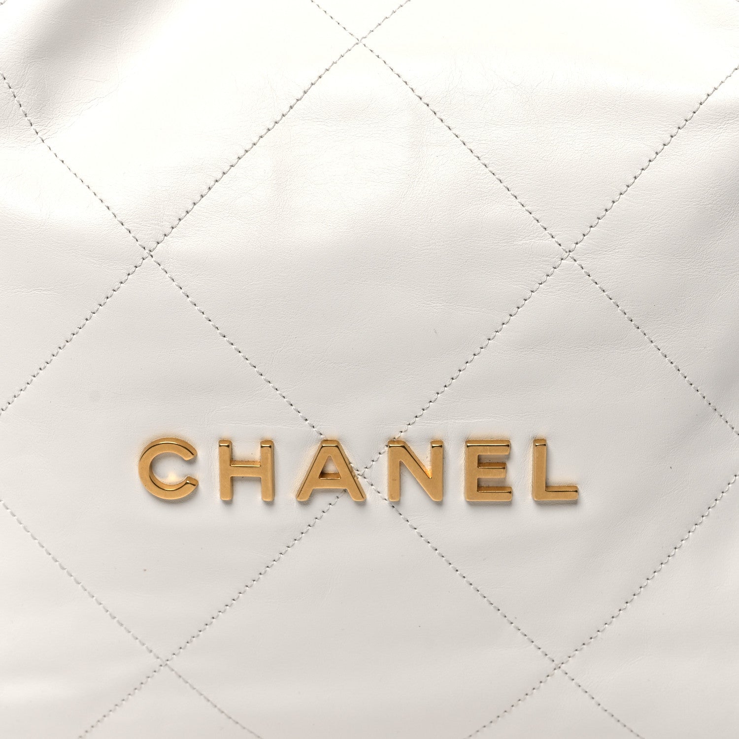 Chanel Shiny Calfskin Quilted Chanel 22 White 9 of 11