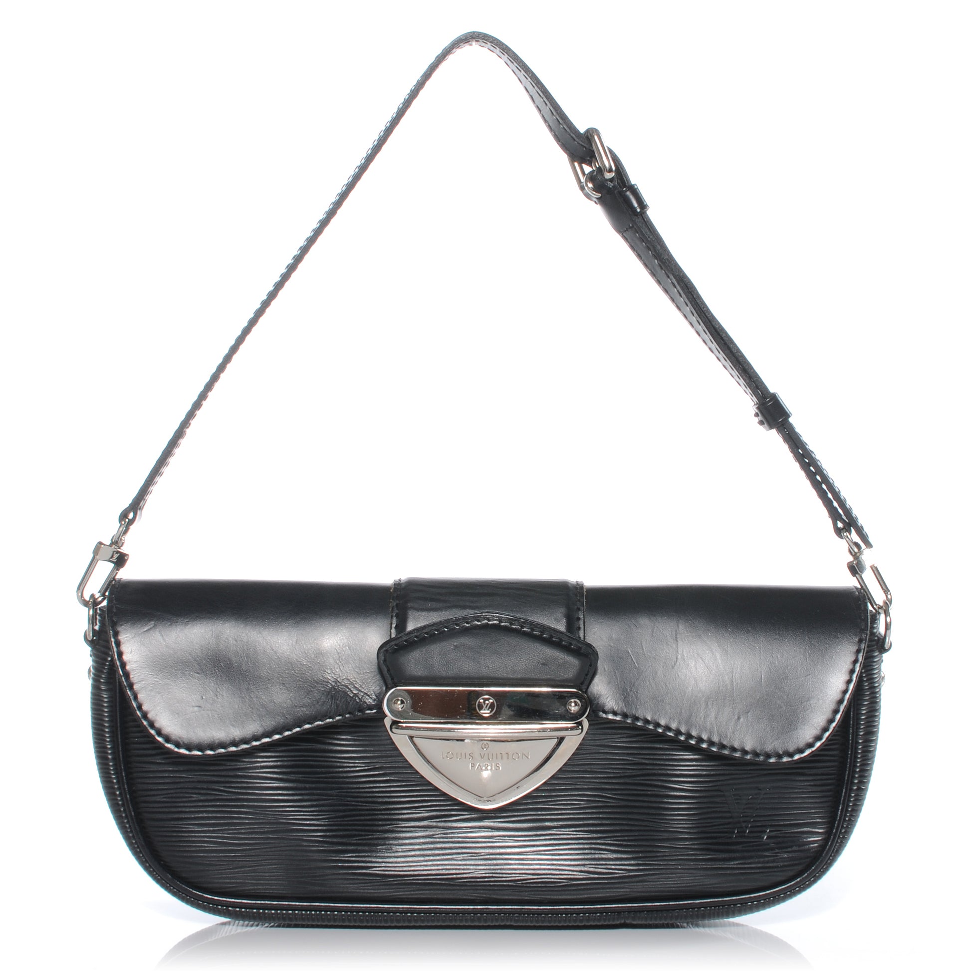 Louis Vuitton Epi Montaigne Clutch Black 1 of 7