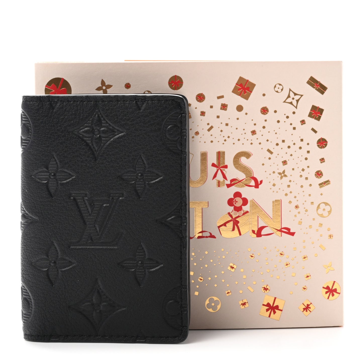 Calfskin Monogram Shadow Pocket Organizer Black