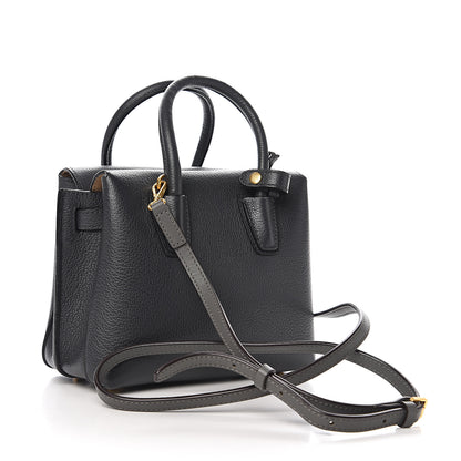 MCM Grained Calfskin Mini Milla Tote Phantom Grey 2 of 8