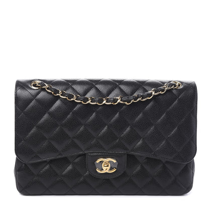 Chanel Caviar Quilted Jumbo Double Flap Black 1 of 8