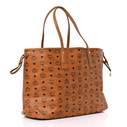 MCM Visetos Large Liz Reversible Shopper Tote Cognac 4 of 13