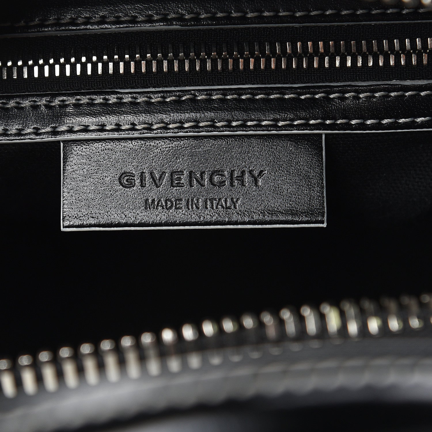 Givenchy Calfskin Contrast Topstitch Small Antigona Black White 6 of 14