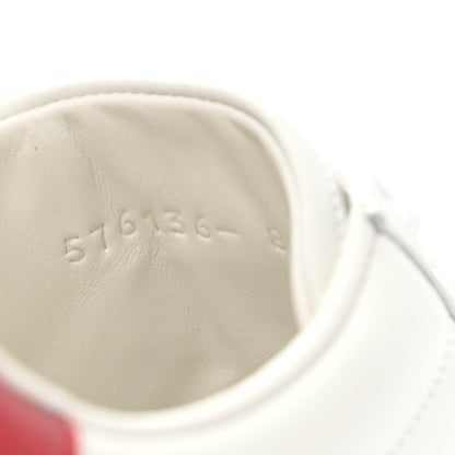 Gucci Calfskin Interlocking G Mens New Ace Sneakers 8 White Red Flame Green 8 of 10