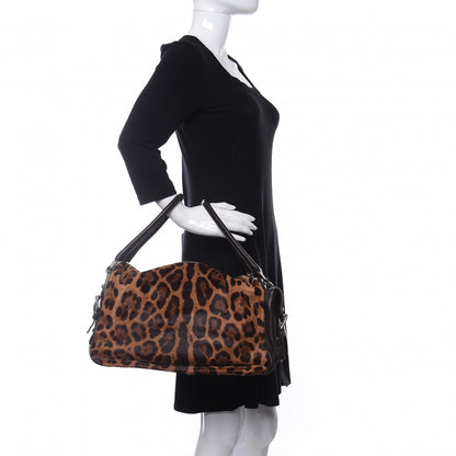 Dolce & Gabbana Calf Hair Leopard Print Miss Easy Way Satchel Naturale 2 of 15