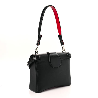 Christian Louboutin Pebbled Calfskin Small Rubylou Shoulder Bag Black 3 of 8