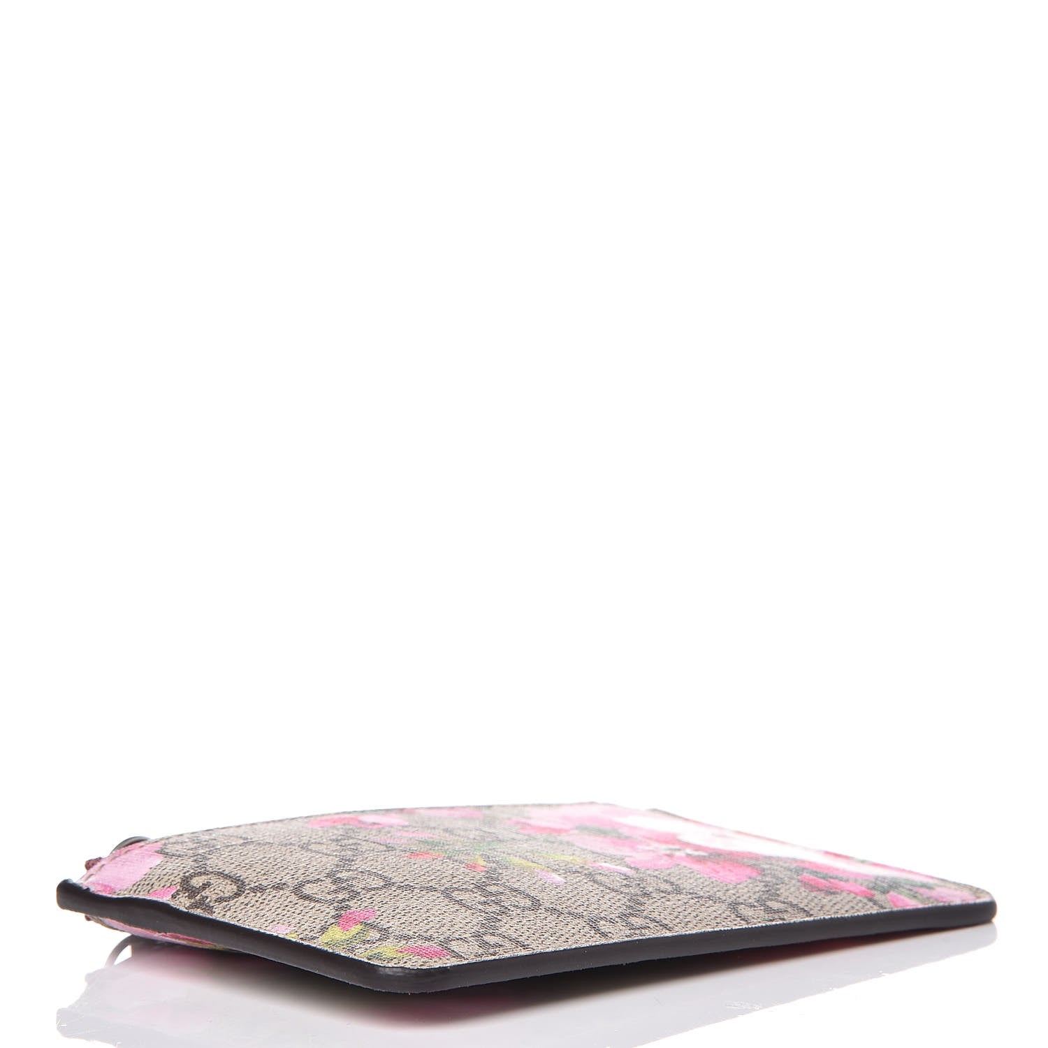 Gucci GG Supreme Monogram Blooms Key Ring Coin Case Beige Multicolor Dry Rose 4 of 6