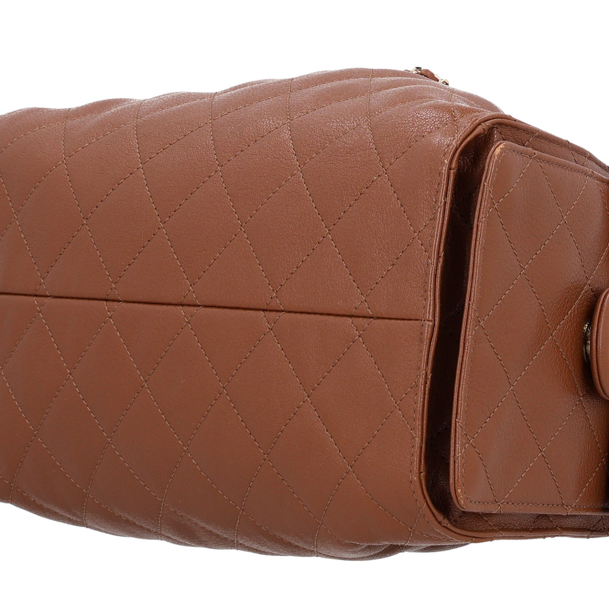 Goatskin Quilted Small Chanel 25 Handbag Camel
