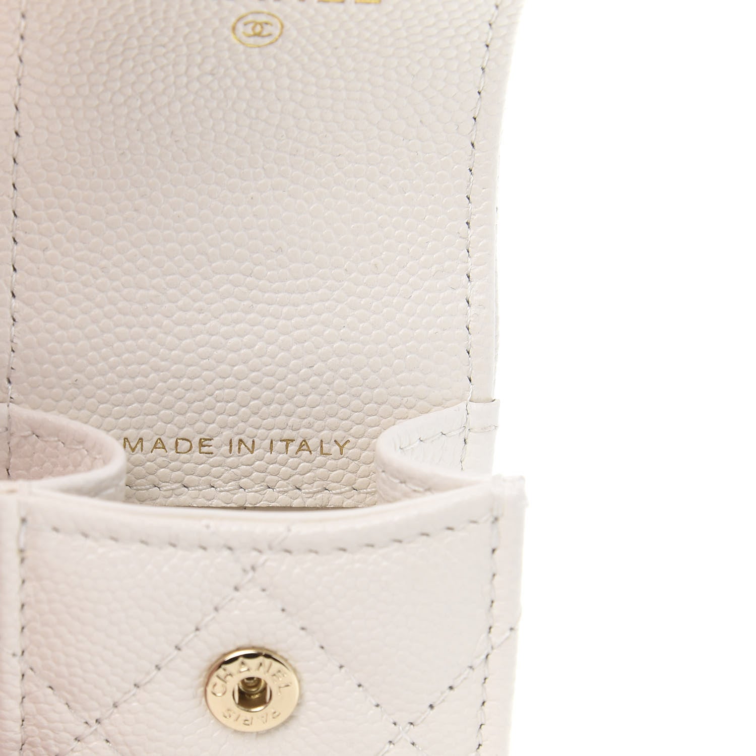 Chanel Caviar Quilted Airpods Case White 7 of 10