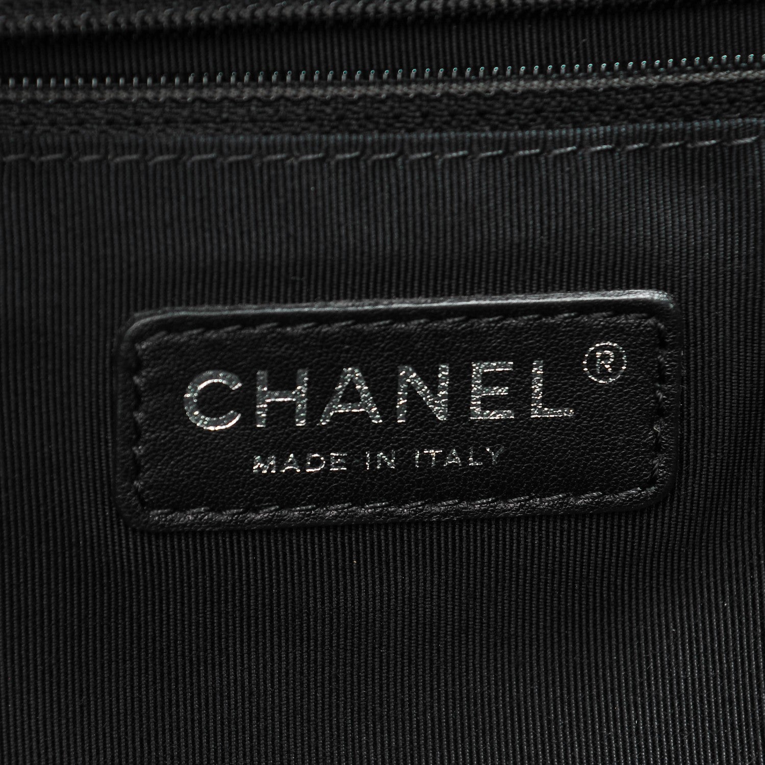 Chanel Canvas Stitched Tweed Large Tote Green 6 of 7