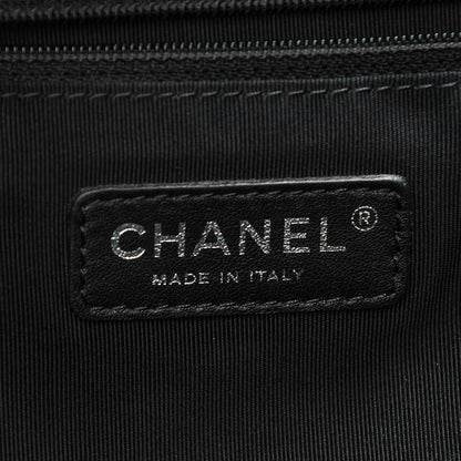 Chanel Canvas Stitched Tweed Large Tote Green 6 of 7