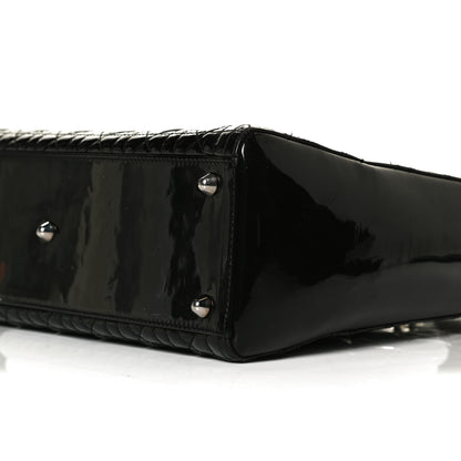 Christian Dior Patent Cannage Large Lady Dior Black 9 of 12