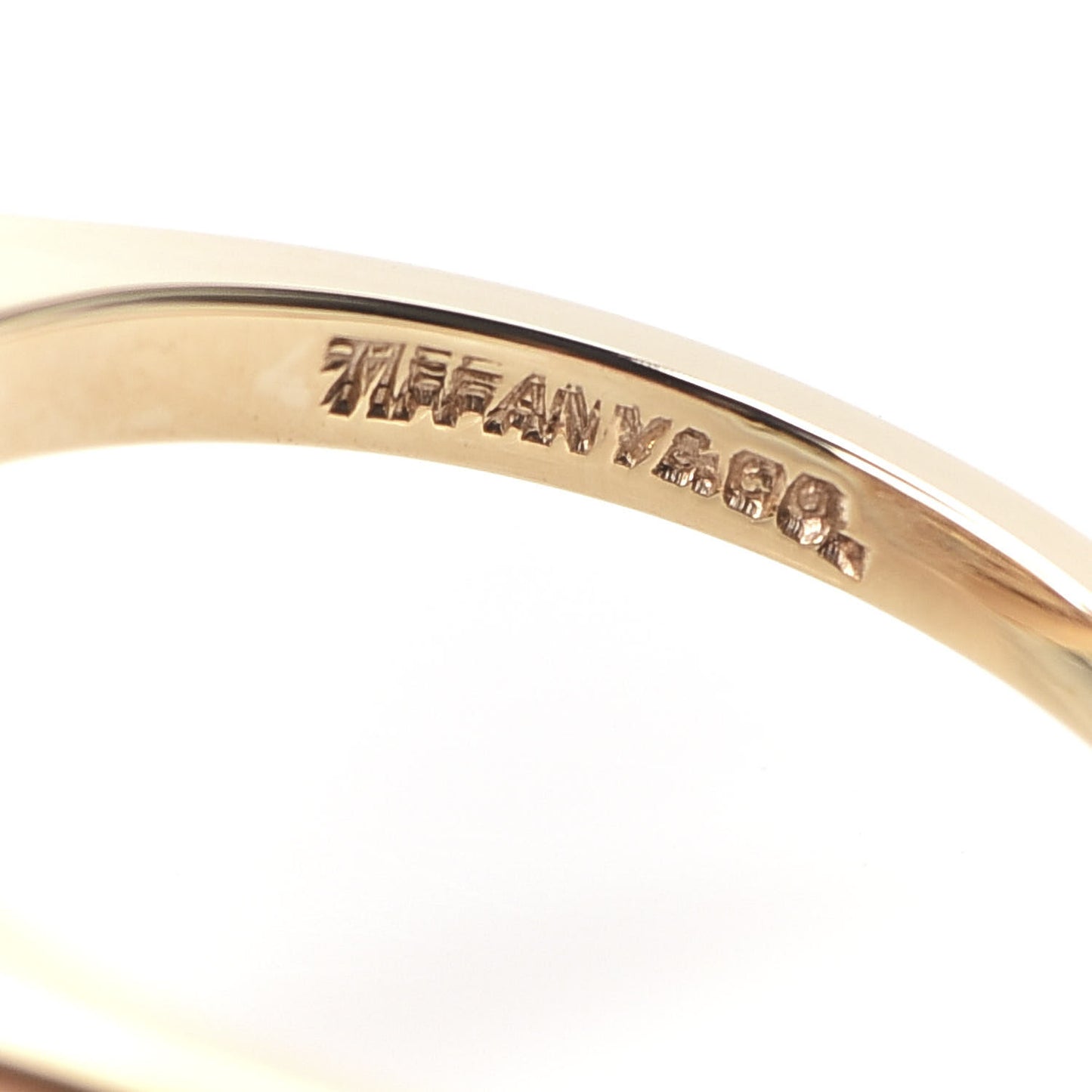 18K Yellow Gold Citrine Round Circle Ring 50 5.5