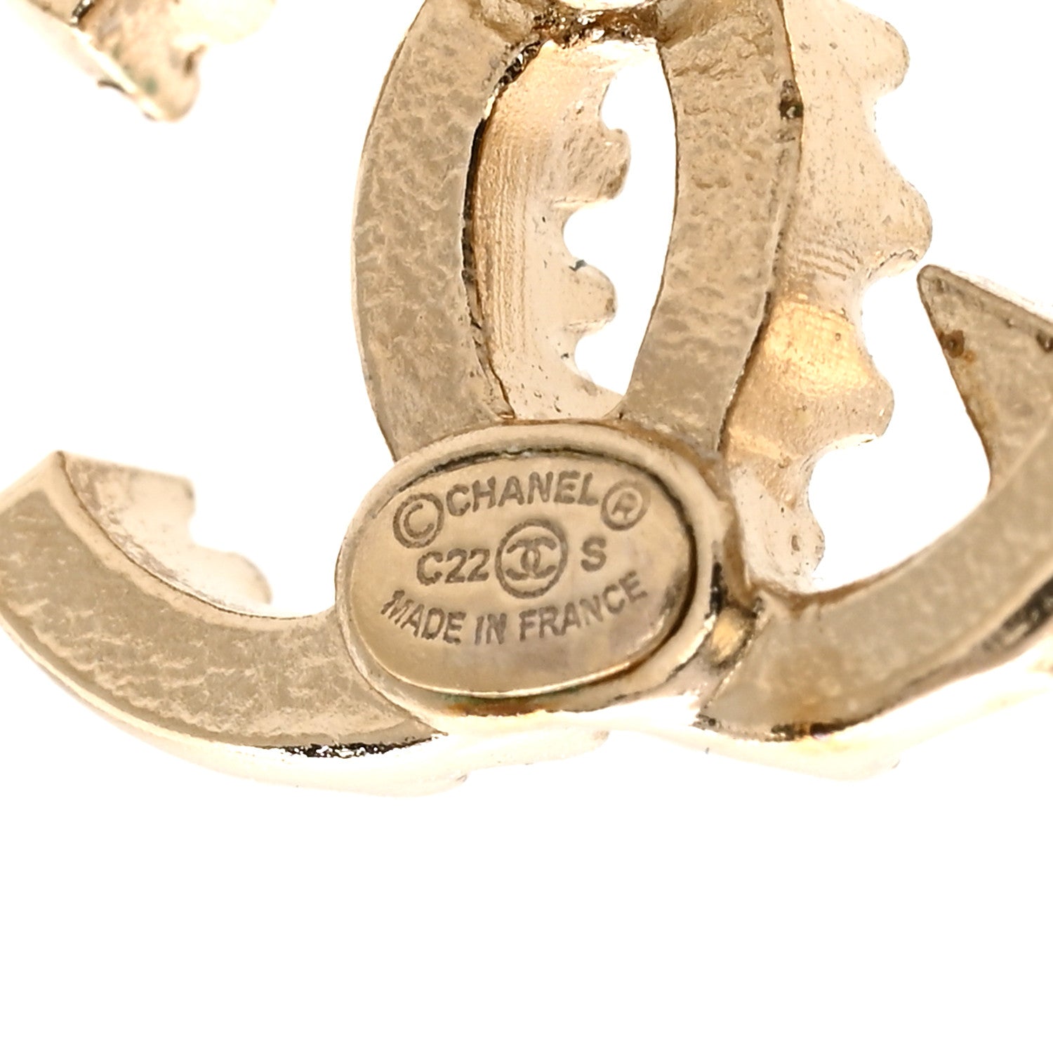 Chanel Crystal CC Starfall Earrings Gold 3 of 5