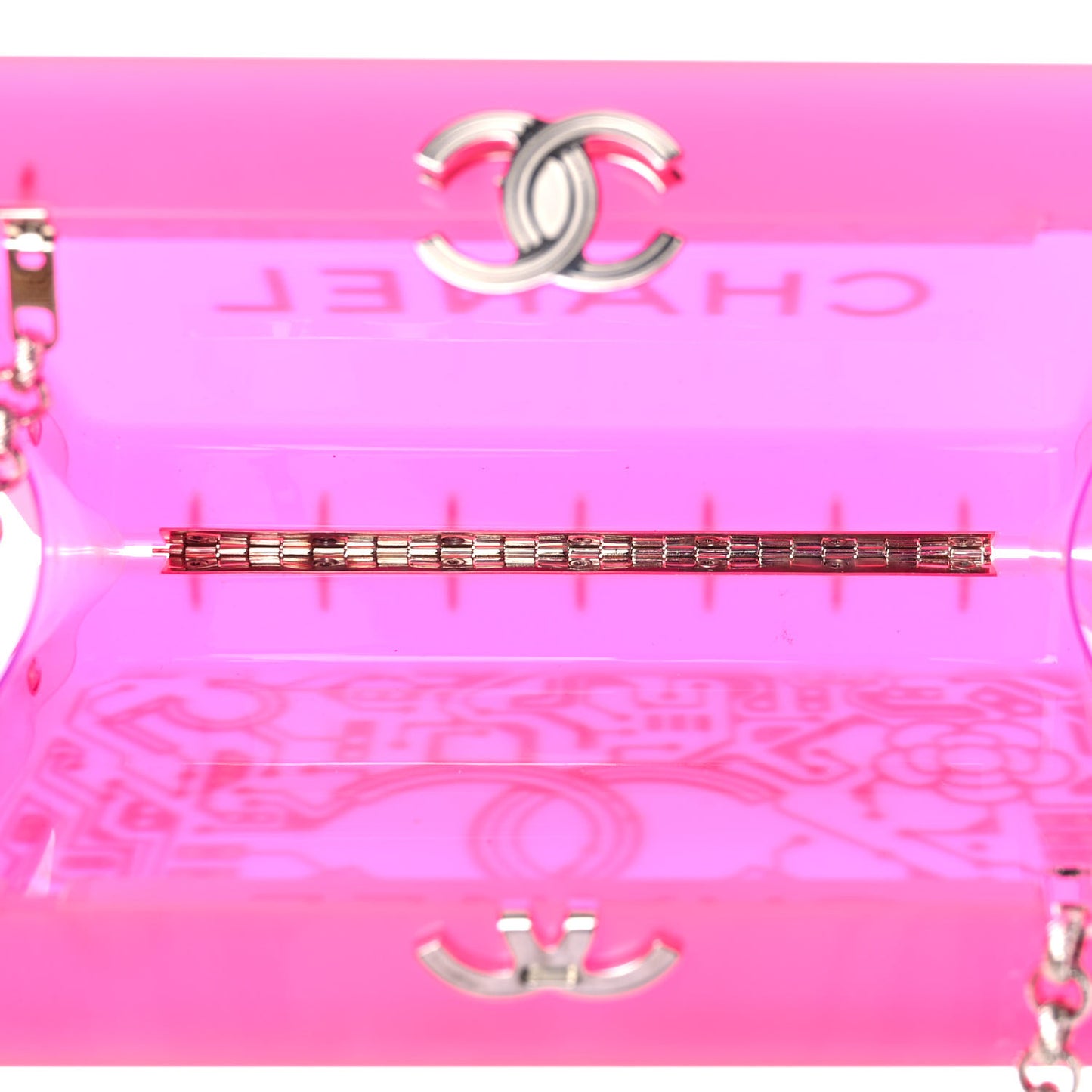 Plexiglass Strass Motherboard Minaudiere Clutch Pink