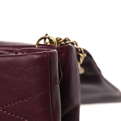 Lanvin Lambskin Quilted Mini Sugar Flap Shoulder Bag Burgundy 11 of 11