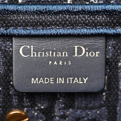 Christian Dior Velvet Oblique Saddle Bag Blue 6 of 10