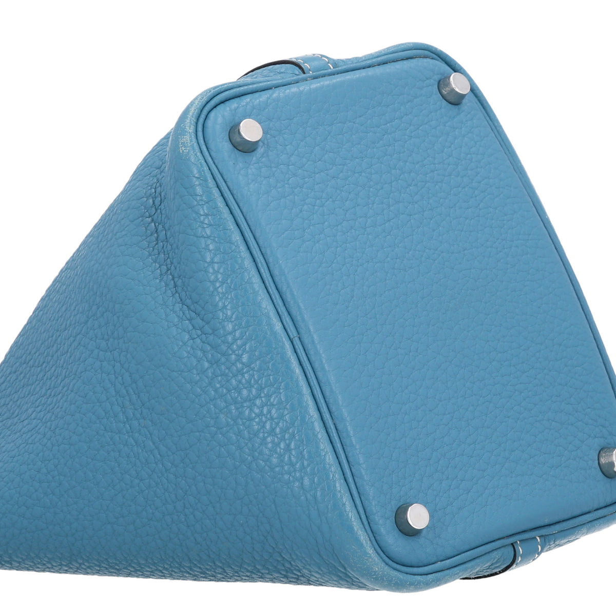 Taurillon Clemence Picotin Lock 18 PM Blue Jean