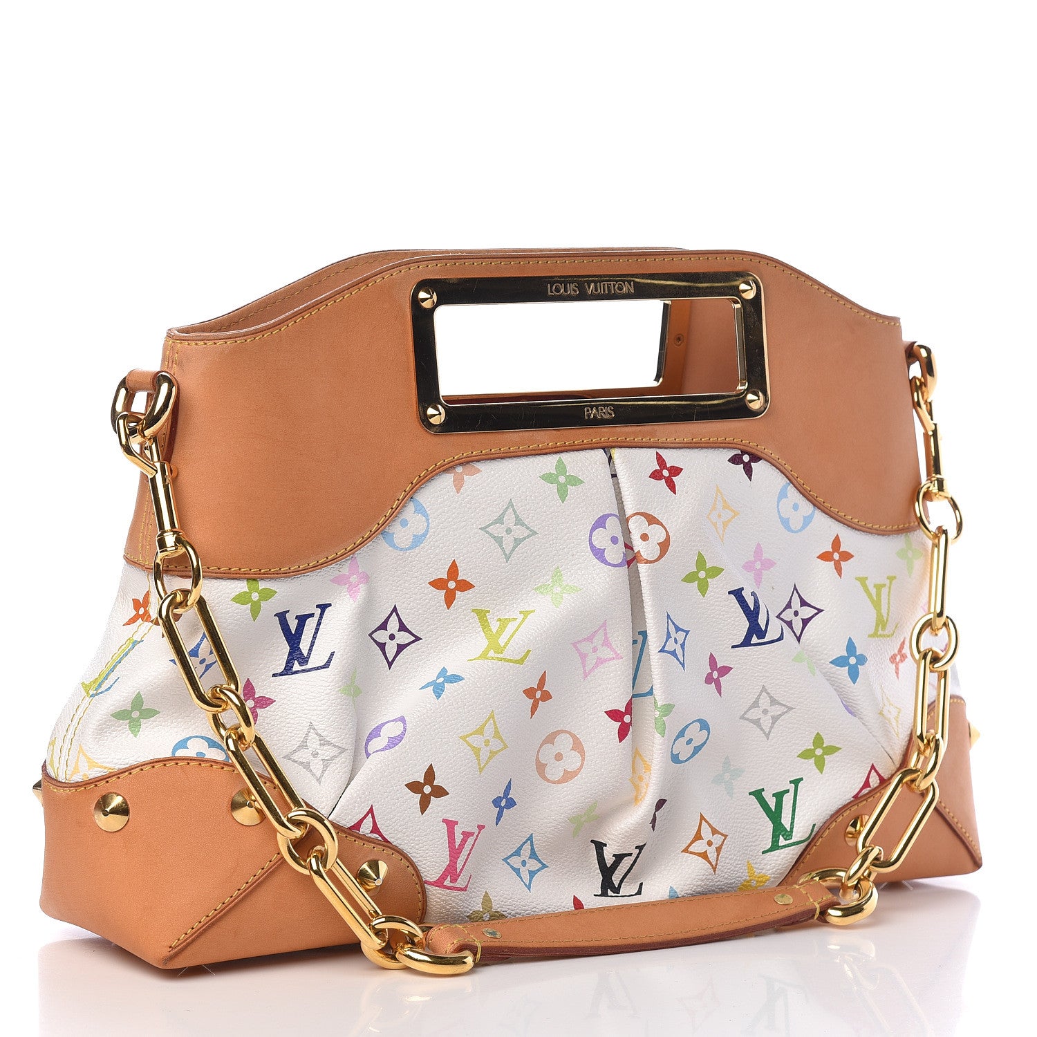 Louis Vuitton Monogram Multicolor Judy MM White 3 of 9