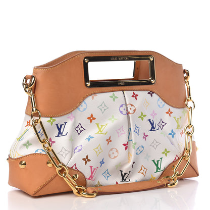 Louis Vuitton Monogram Multicolor Judy MM White 3 of 9