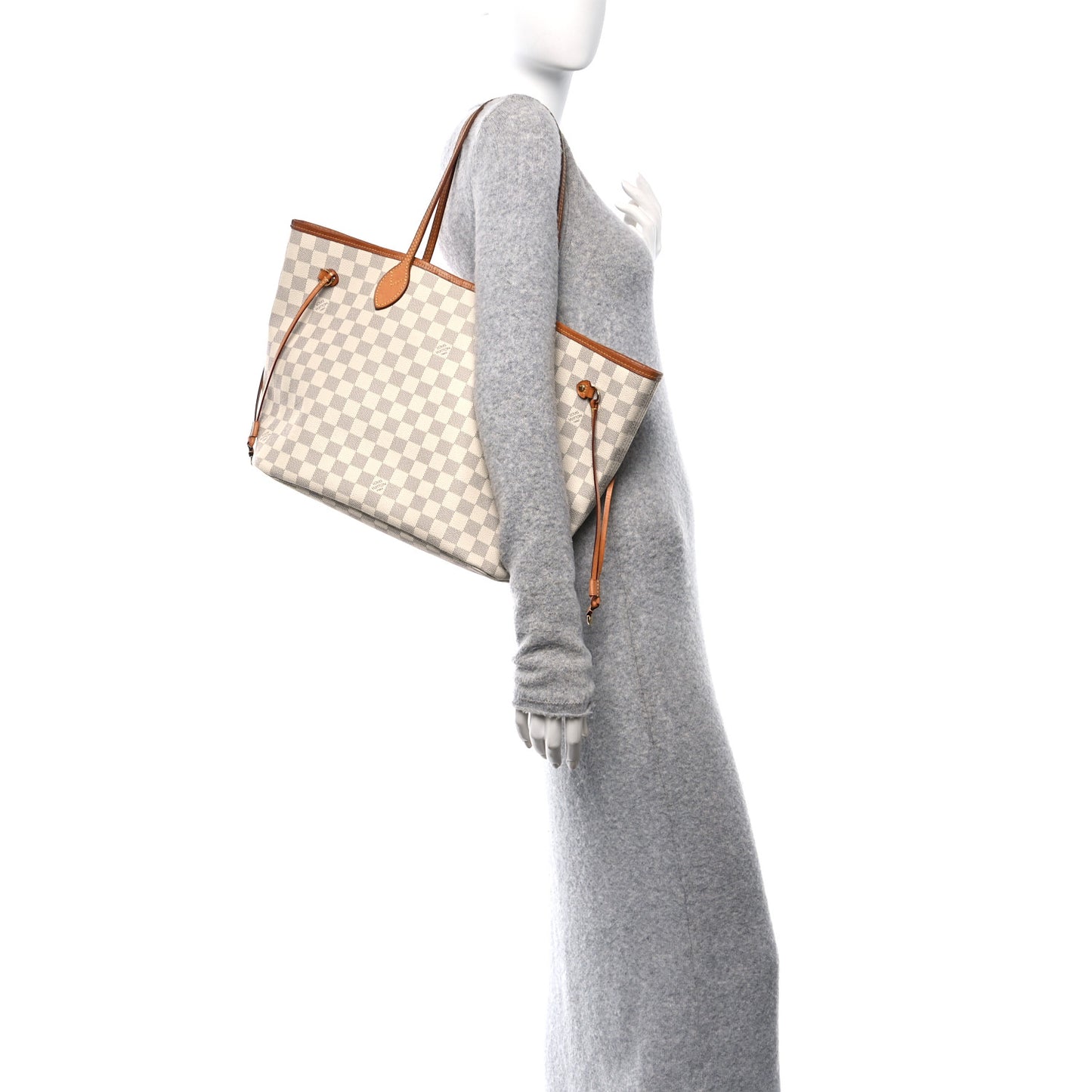 Damier Azur Neo Neverfull MM Rose Ballerine