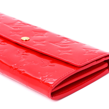 Louis Vuitton Vernis Sarah Wallet Rouge Grenadine 10 of 10