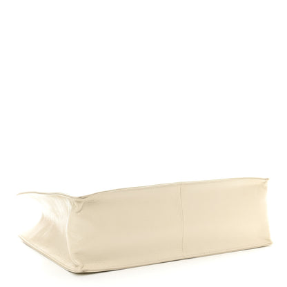 Chanel Shiny Aged Calfskin Shopping Bag White 4 of 16