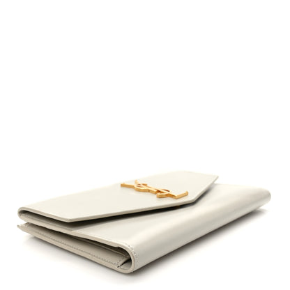 Saint Laurent Smooth Shiny Calfskin Monogram Uptown Wallet Crema Soft 4 of 13