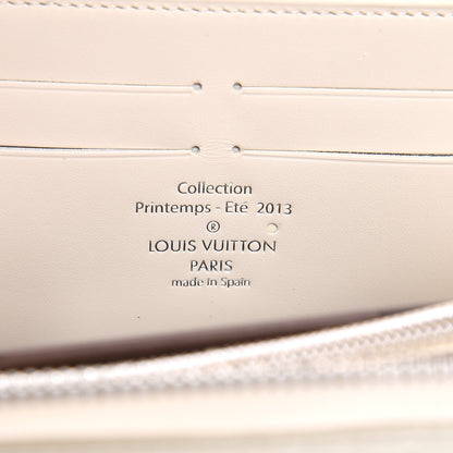 Louis Vuitton Shiny Calfskin Damier Facette Zippy Wallet Creme 6 of 6