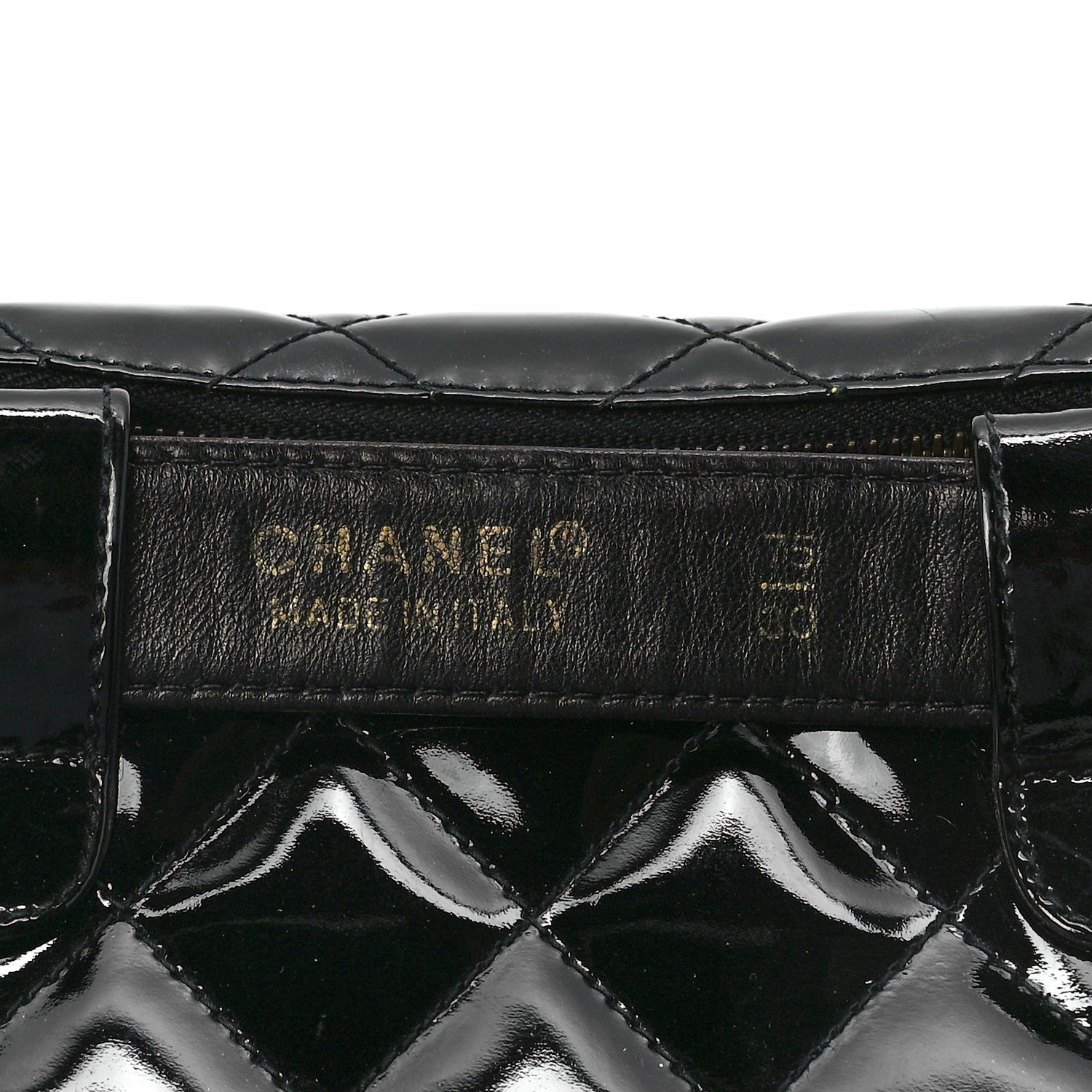 Chanel Patent Calfskin Quilted Waist Belt Bag 75 30 Black 11 of 11
