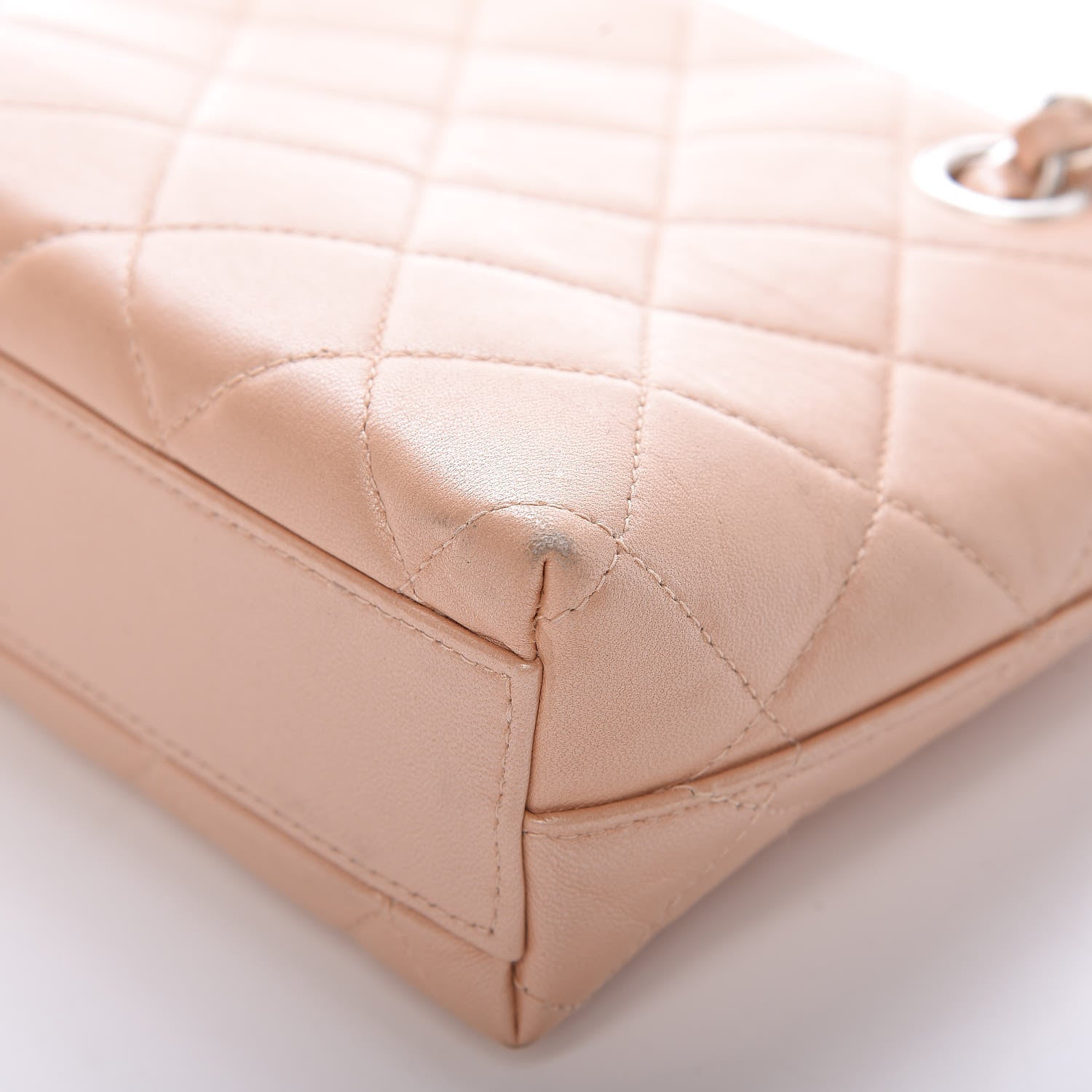 Chanel Lambskin Quilted Pochette Beige Clair 10 of 17