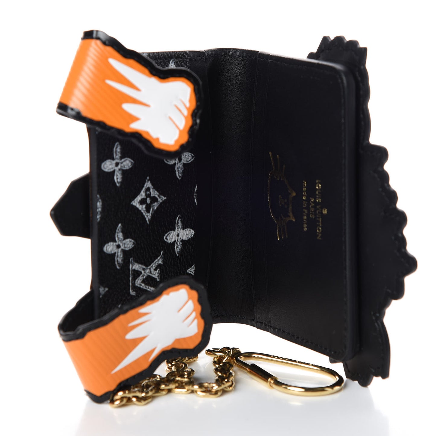 Epi Calfskin Grace Catogram Cat Card Holder Orange