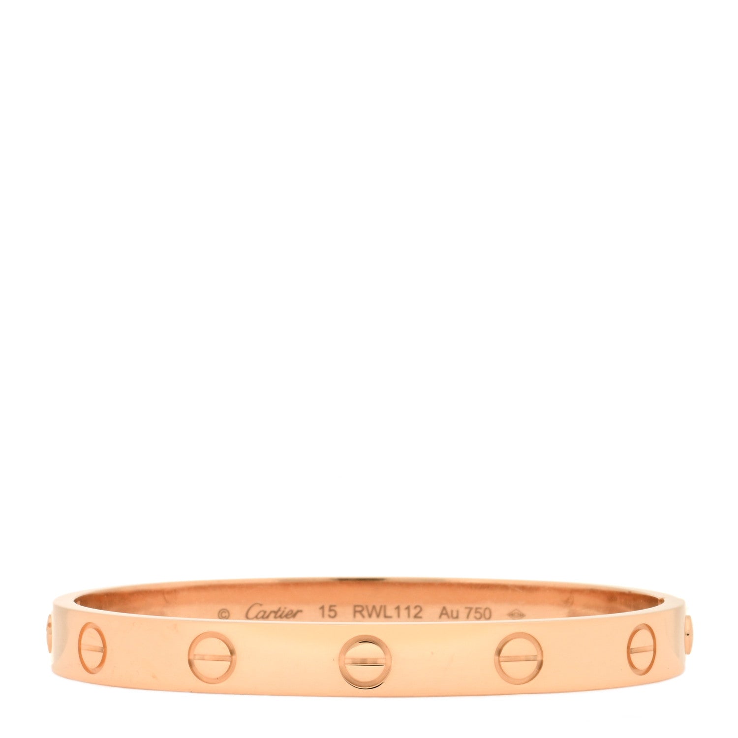 Cartier 18K Pink Gold LOVE Bracelet 15 1 of 5