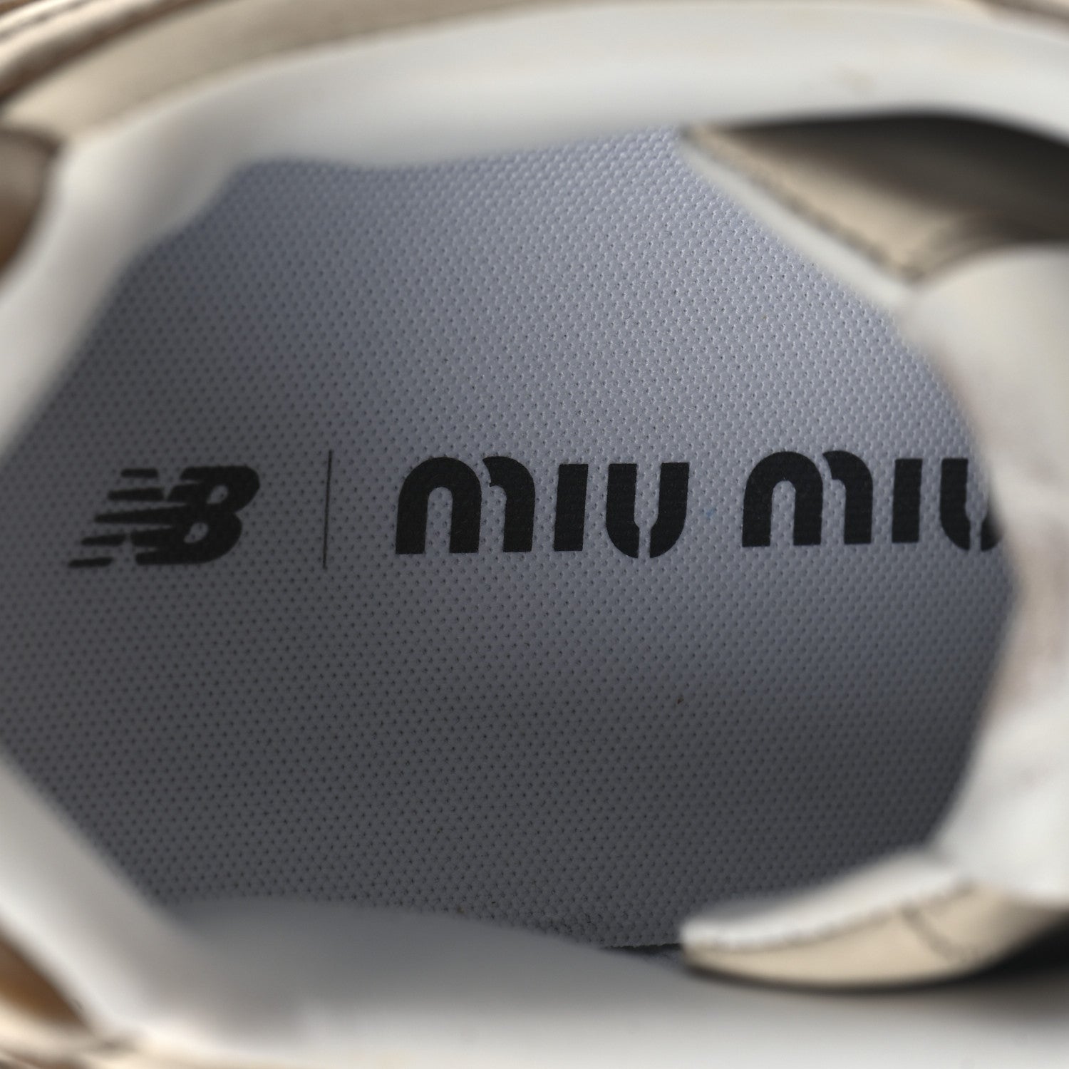 Miu Miu X NEW BALANCE Bleached Calfskin 530 SL Sneakers 37.5 Cinnamon Travertine Gray 9 of 9