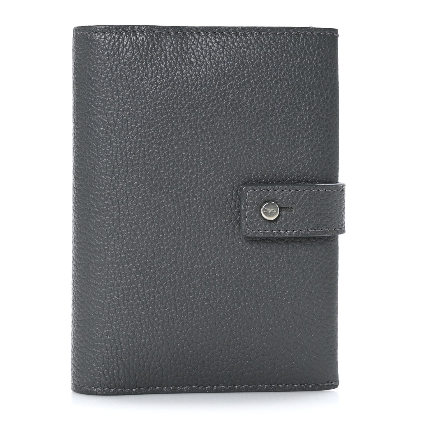 Grained Calfskin Sac De Jour Compact Wallet Fog