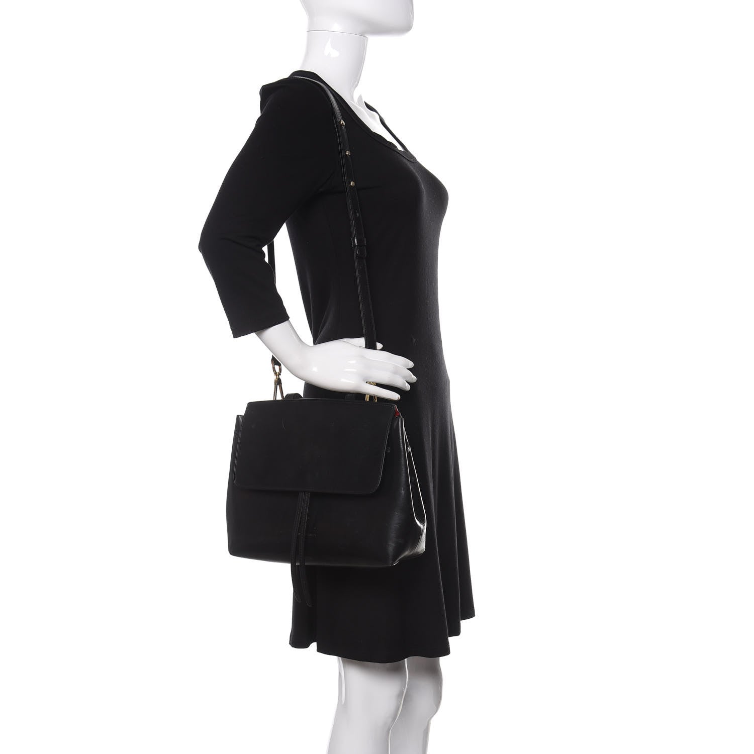 Mansur Gavriel Calfskin Mini Lady Bag Black Flamma 2 of 10