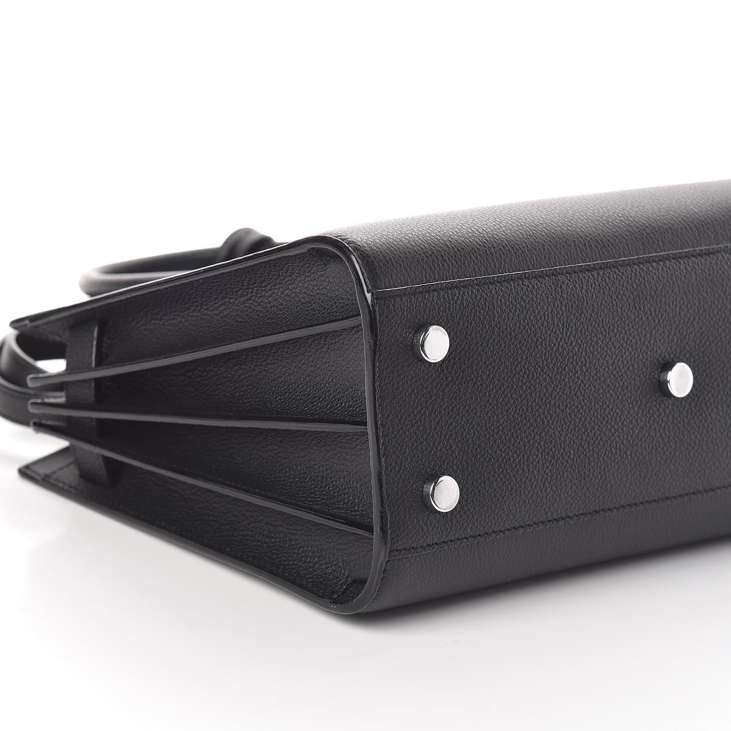 Grained Calfskin Baby Sac De Jour Black