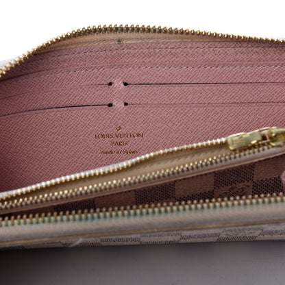 Louis Vuitton Damier Azur Clemence Wallet Rose Ballerine 6 of 8