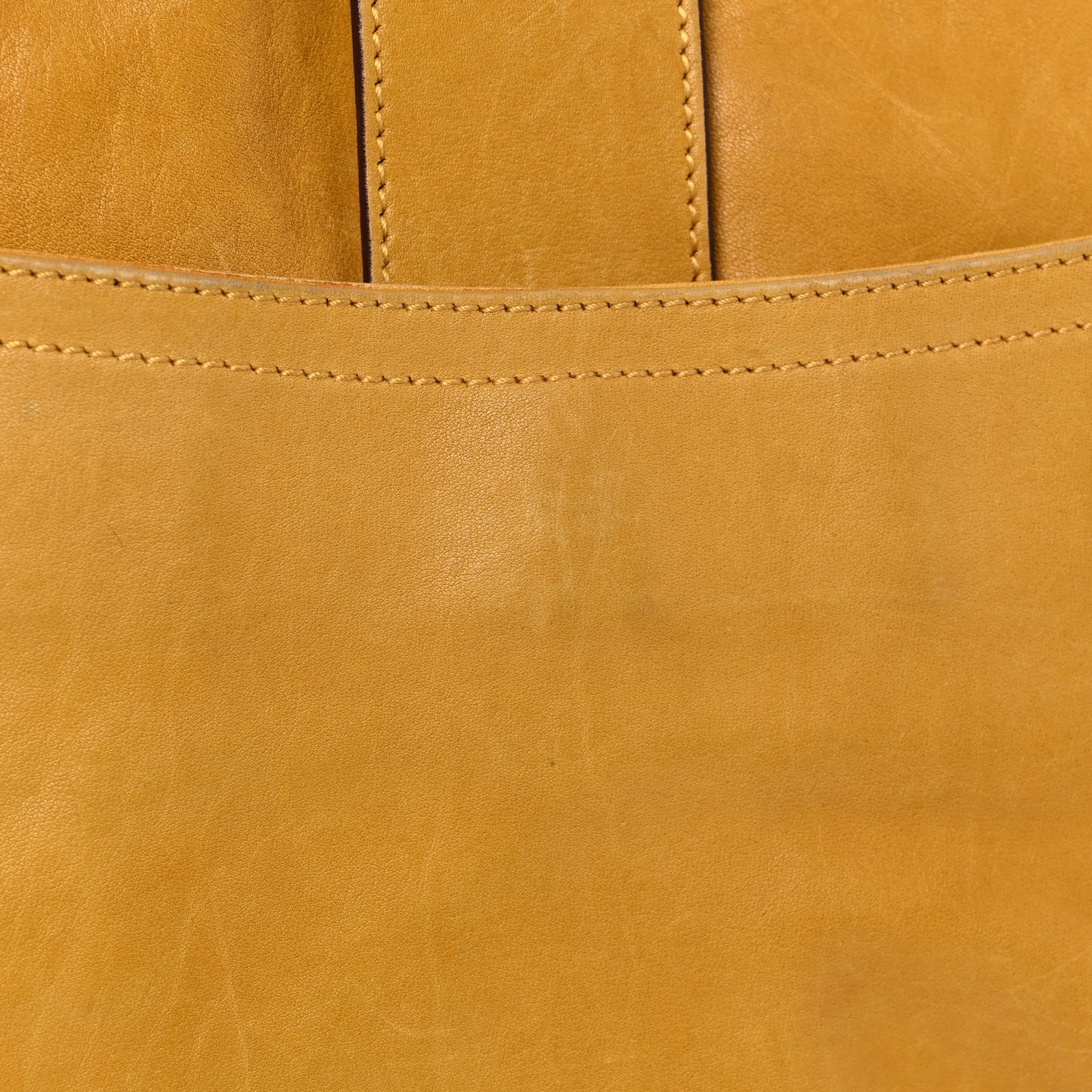 Calfskin Medium Gaucho Double Saddle Bag Yellow