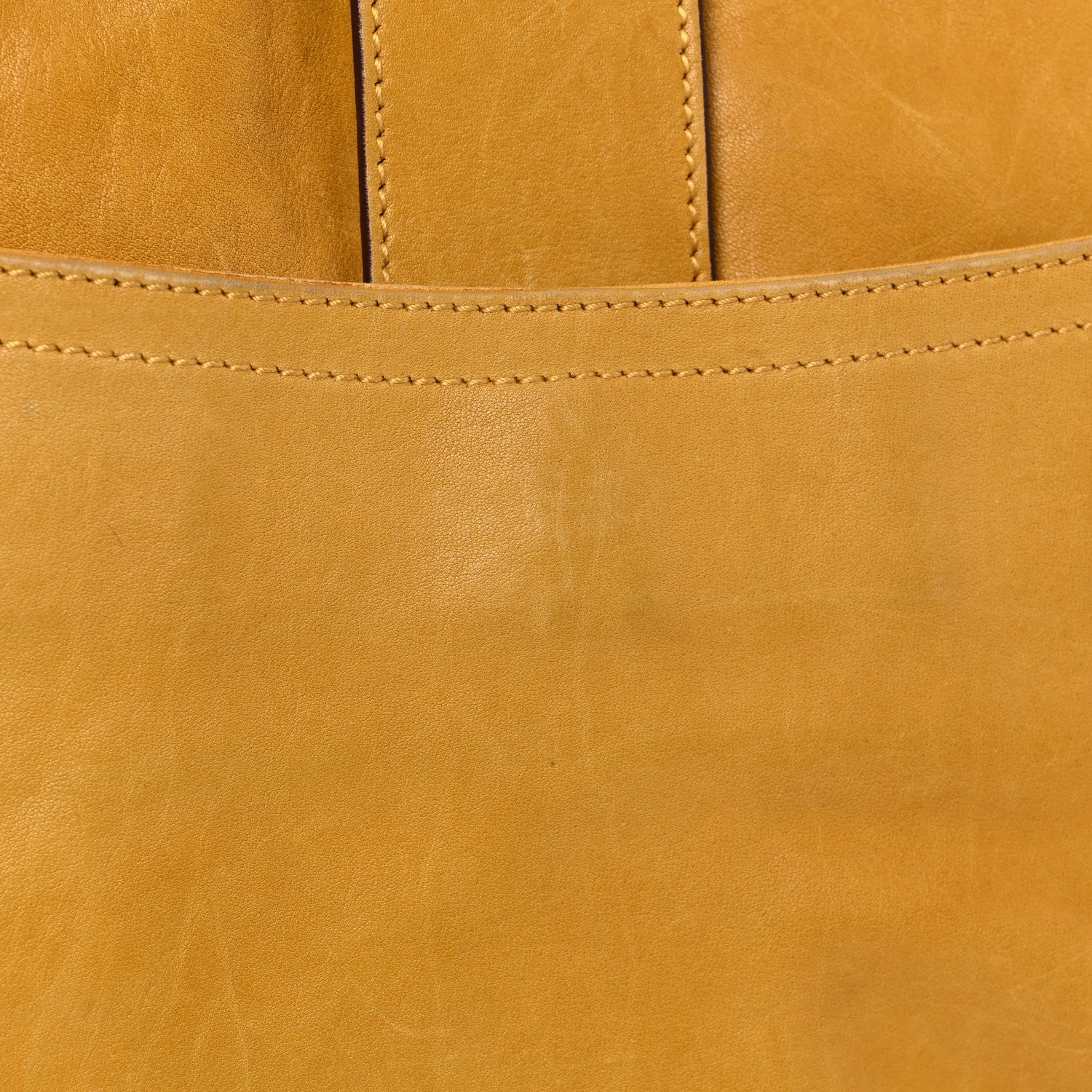 Christian Dior Calfskin Medium Gaucho Double Saddle Bag Yellow 20 of 26
