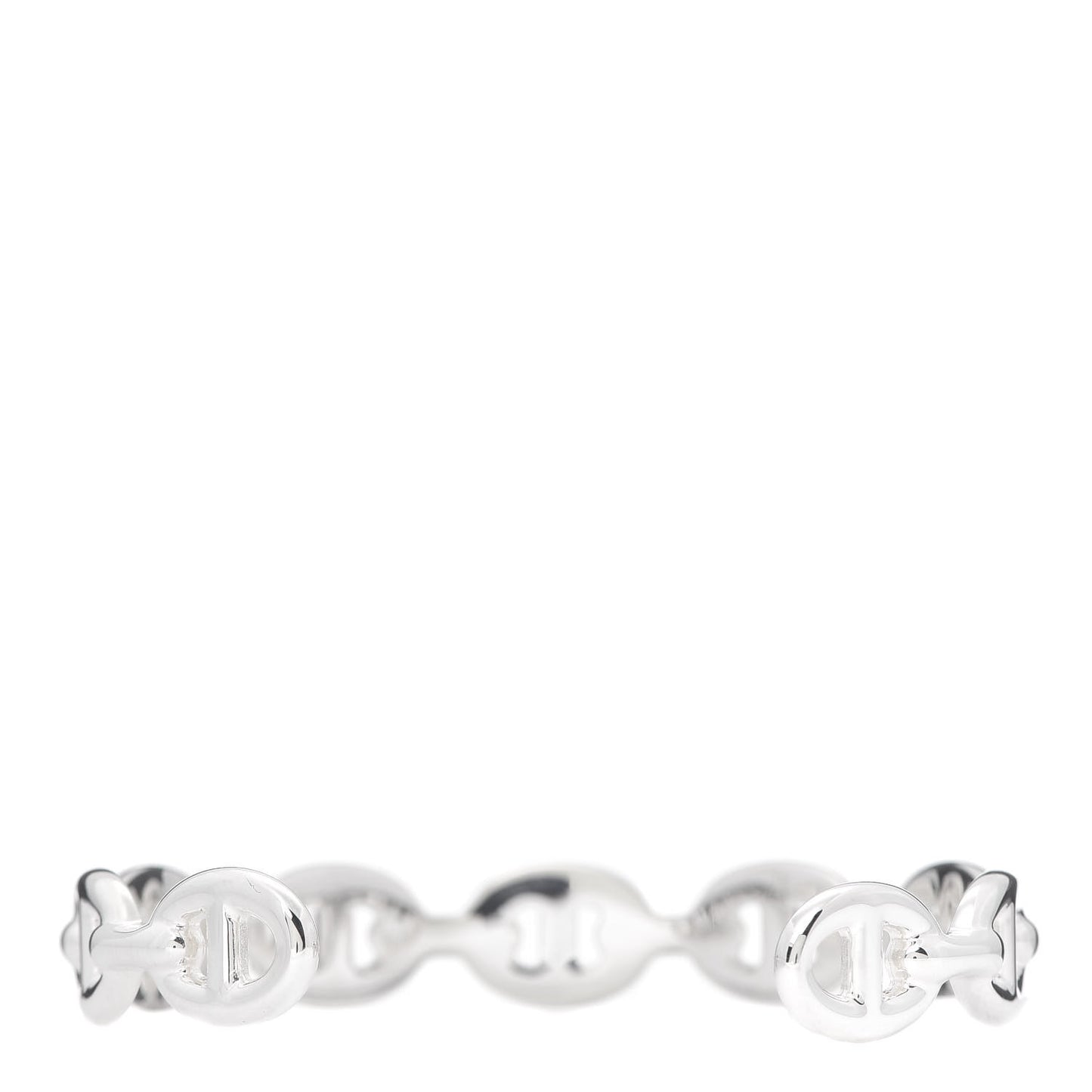 Sterling Silver MM Chaine d'Ancre Enchainee Cuff Bracelet SH