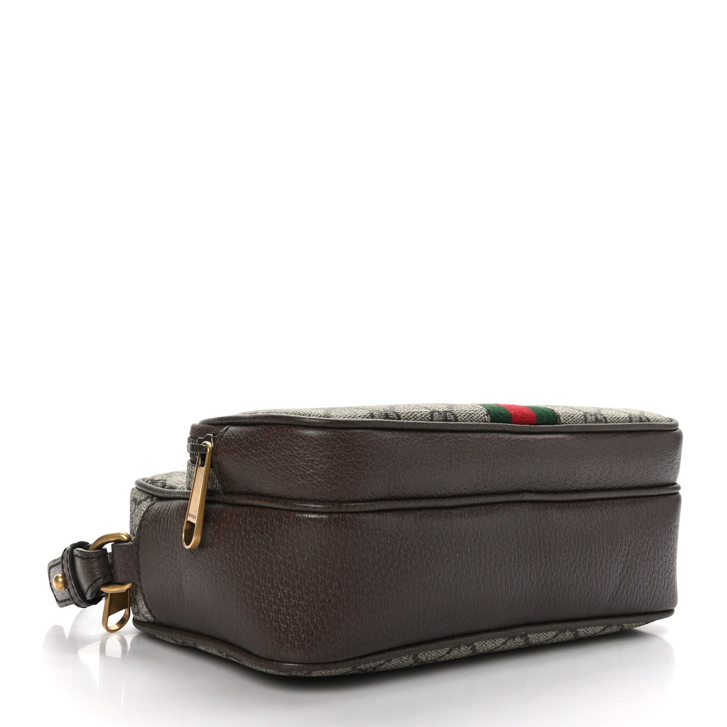 Gucci GG Supreme Monogram Calfskin Web Small Ophidia Messenger Bag Beige Ebony New Acero 4 of 9