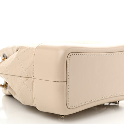 Chanel Aged Calfskin Quilted Small Gabrielle Backpack Beige 8 of 11