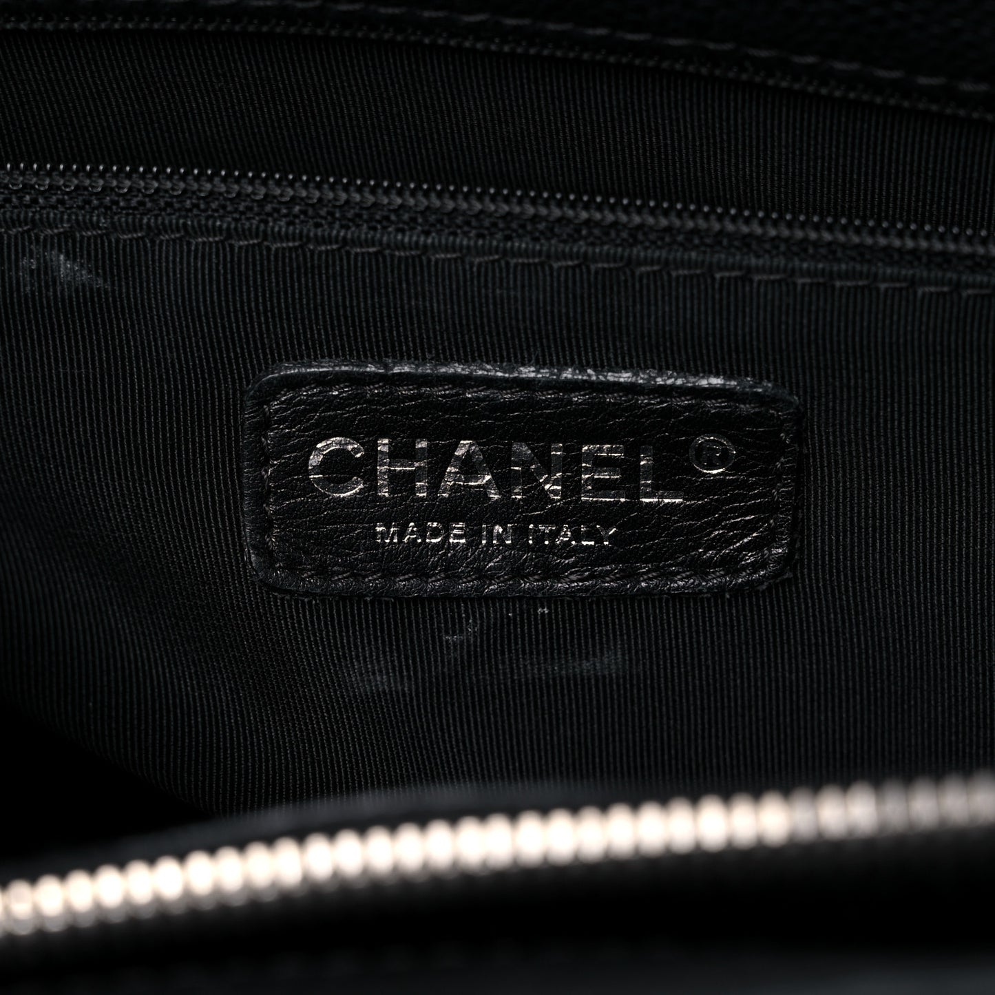 Caviar Quilted Grand Shopping Tote GST Black