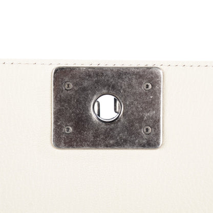 Chanel Goatskin Quilted Patent Medium Duo Boy Flap Ecru 8 of 10