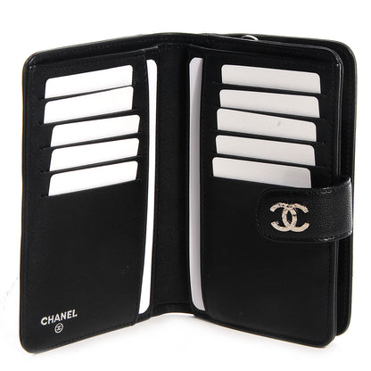 Chanel Caviar Sevruga L-Zip Pocket Wallet Black 6 of 9