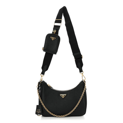 Prada Saffiano Lux Re-Edition 2005 Shoulder Bag Black 1 of 11